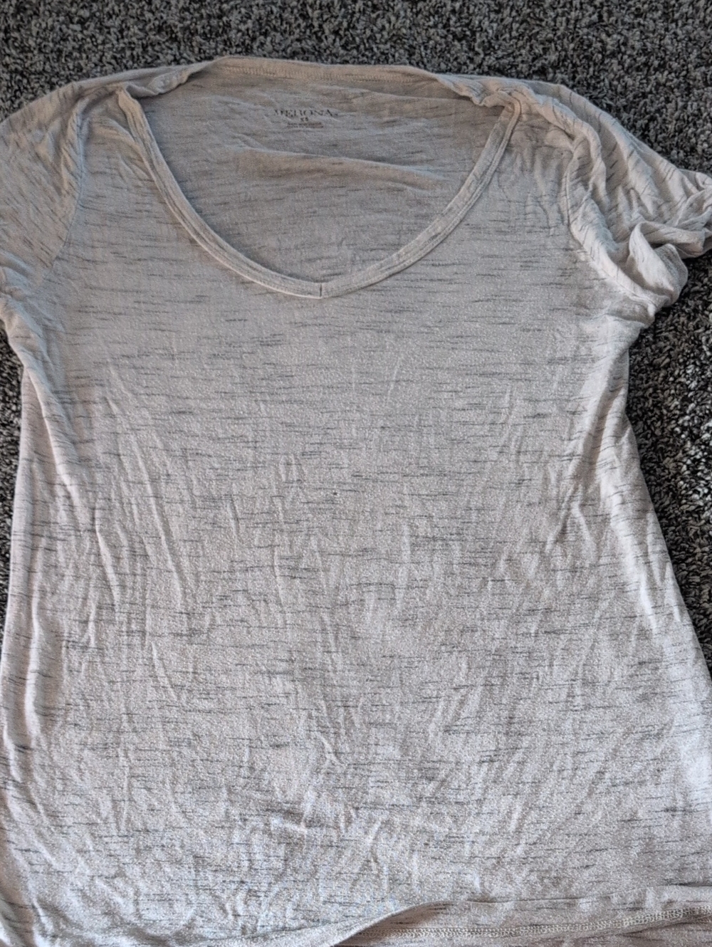 Merona Light Gray Scoop Neck Short Sleeve Tee